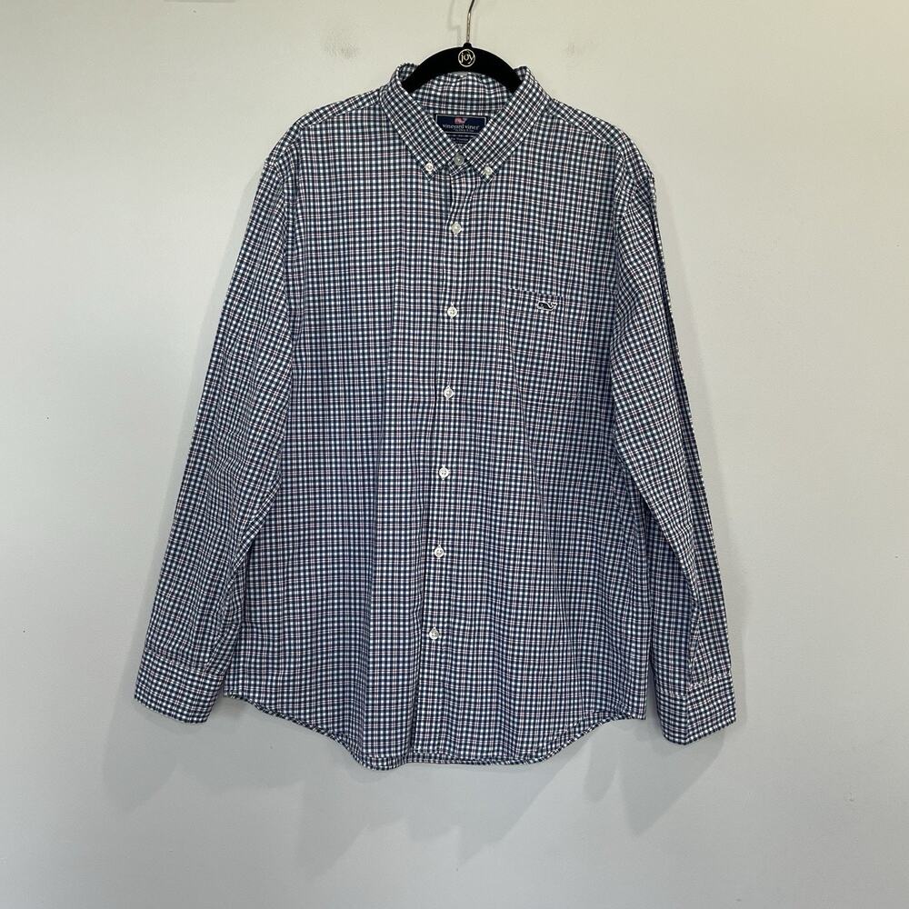 Vineyard Vines Slim Fit Tucker Shirt Long Sleeve Plaid Size Large For Men‎
